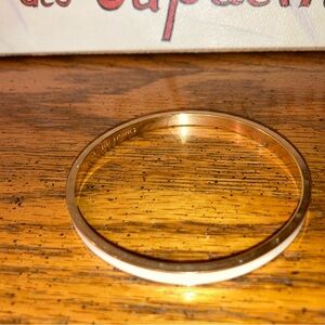 Kate Spade Enamel  Bangle Bracelet, Ivory & Gold